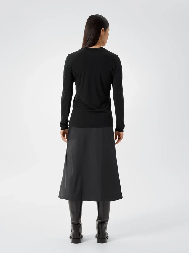 T-shirt à col rond et manches longues « Frame » pour femme
