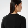 T-shirt à col rond et manches longues « Frame » pour femme