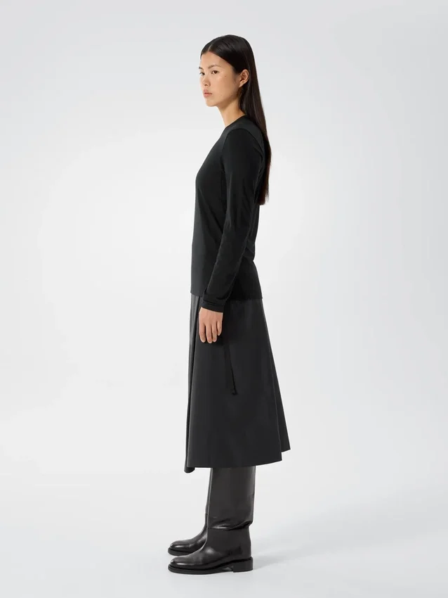 T-shirt à col rond et manches longues « Frame » pour femme