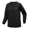 T-shirt à col rond et manches longues Kragg Cotton Bird « Noir »