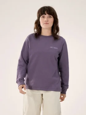 T-shirt à col rond et manches longues Kragg Cotton Bird pour femme