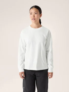 T-shirt à col rond et manches longues Kragg Cotton Bird pour femme