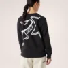 T-shirt à col rond et manches longues Kragg Cotton Bird pour femme