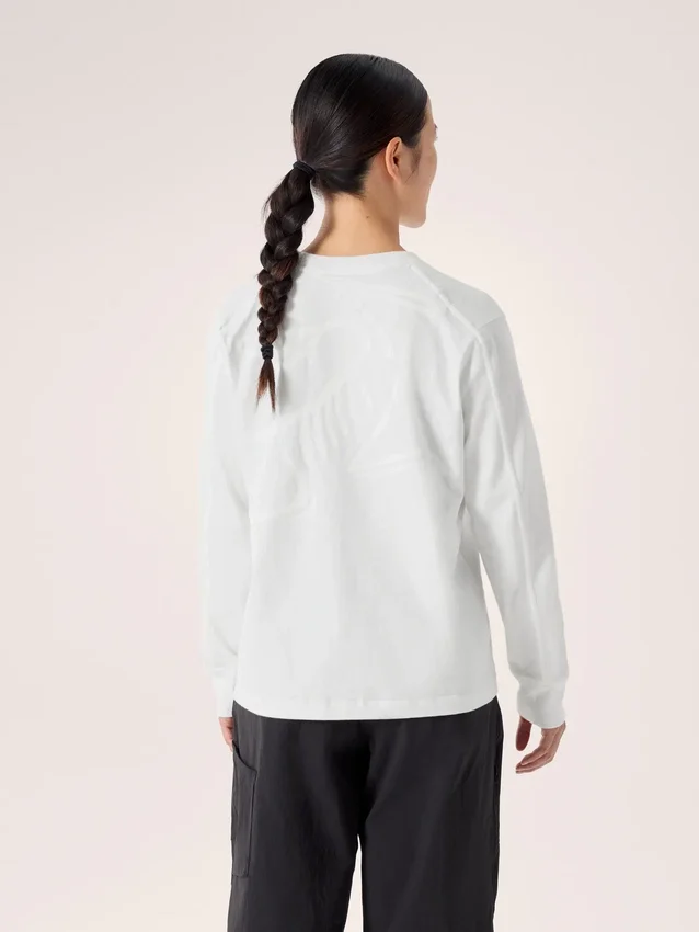 T-shirt à col rond et manches longues Kragg Cotton Bird pour femme