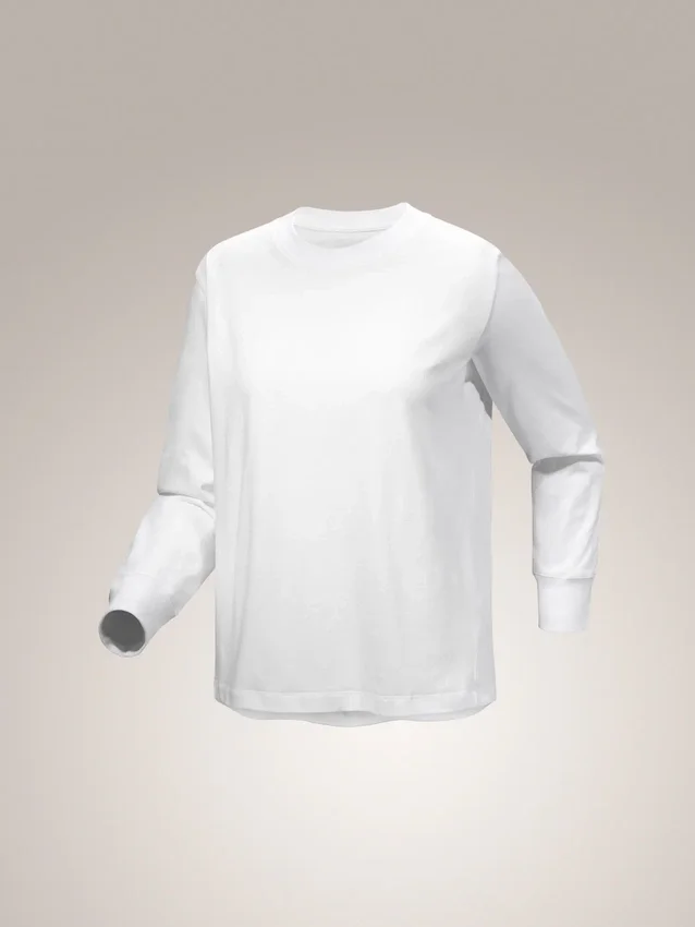 T-shirt à col rond et manches longues Kragg Cotton Bird pour femme