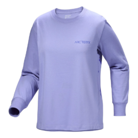 T-shirt à col rond et manches longues Kragg Cotton Bird « Purple »