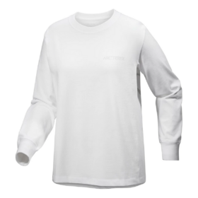 T-shirt à col rond et manches longues Kragg en coton « White »