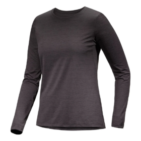 T-shirt à col rond et manches longues Taema « Black »