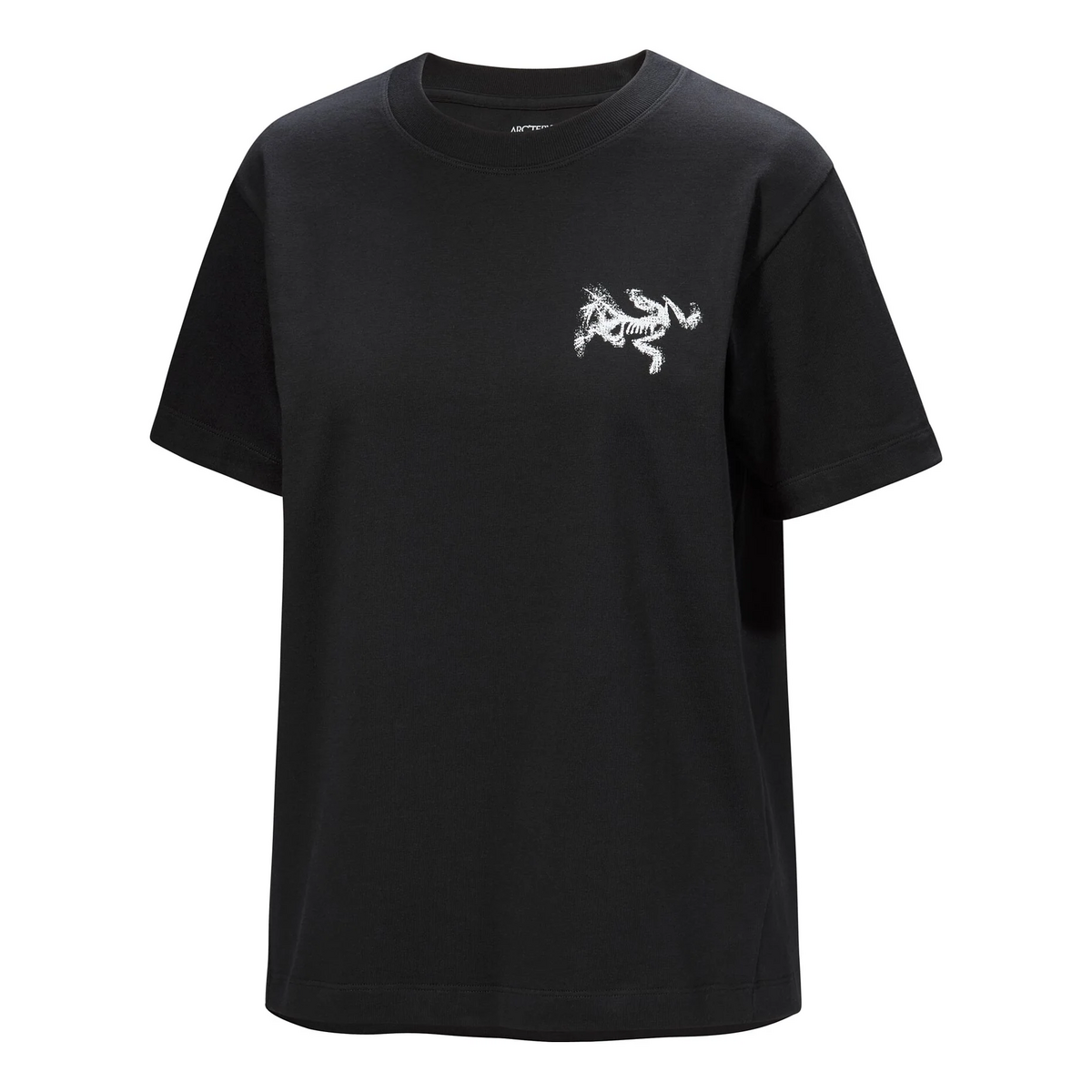 T-shirt à col rond Kragg Cotton Bird Tile SS « Noir »
