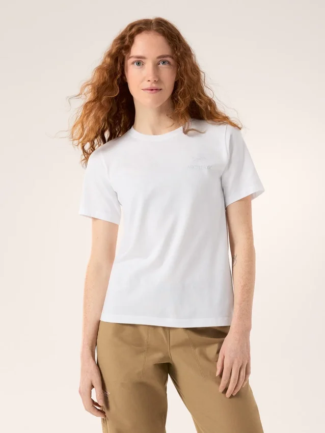 T-shirt à col rond Kragg SL Cotton Emblem SS pour femme