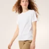 T-shirt à col rond Kragg SL Cotton Emblem SS pour femme