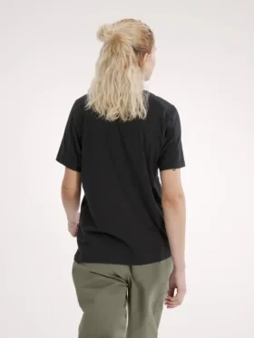 T-shirt à col rond Kragg SL en coton avec Emblem, manches courtes, femme