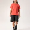 T-shirt à col rond Kragg SL en coton avec Emblem, manches courtes, femme