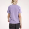 T-shirt à col rond Kragg SL en coton avec Emblem, manches courtes, femme