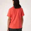 T-shirt à col rond Kragg SL en coton avec Emblem, manches courtes, femme