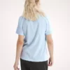 T-shirt à col rond Kragg SL en coton avec Emblem, manches courtes, femme