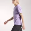 T-shirt à col rond Kragg SL en coton avec Emblem, manches courtes, femme