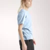 T-shirt à col rond Kragg SL en coton avec Emblem, manches courtes, femme