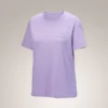 T-shirt à col rond Kragg SL en coton avec Emblem, manches courtes, femme