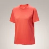 T-shirt à col rond Kragg SL en coton avec Emblem, manches courtes, femme