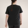 T-shirt à col rond Kragg SL en coton avec Emblem, manches courtes, femme