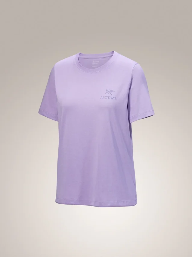 T-shirt à col rond Kragg SL en coton avec Emblem, manches courtes, femme