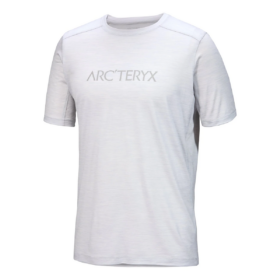T-shirt Ionia en laine mérinos « Arc » avec logo en lettres « SS » « Gris »