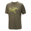 T-shirt Ionia en laine mérinos avec logo « Vert olive »