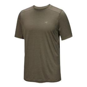 T-shirt Ionia en laine mérinos à manches courtes « Vert olive »
