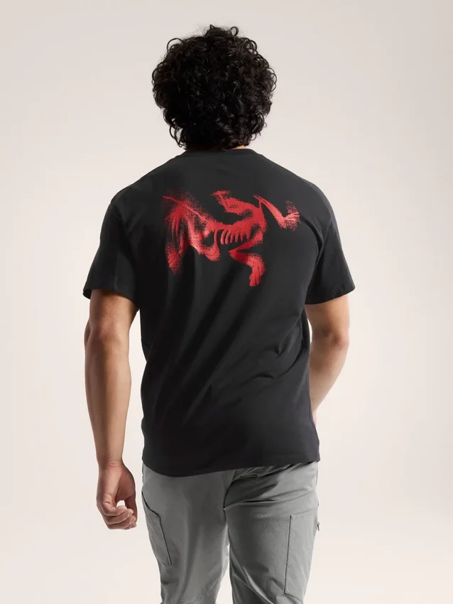 T-shirt Kragg SL en coton « Blurred Bird » à manches courtes pour homme