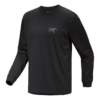 T-shirt à manches longues en coton Kragg SL « Noir »