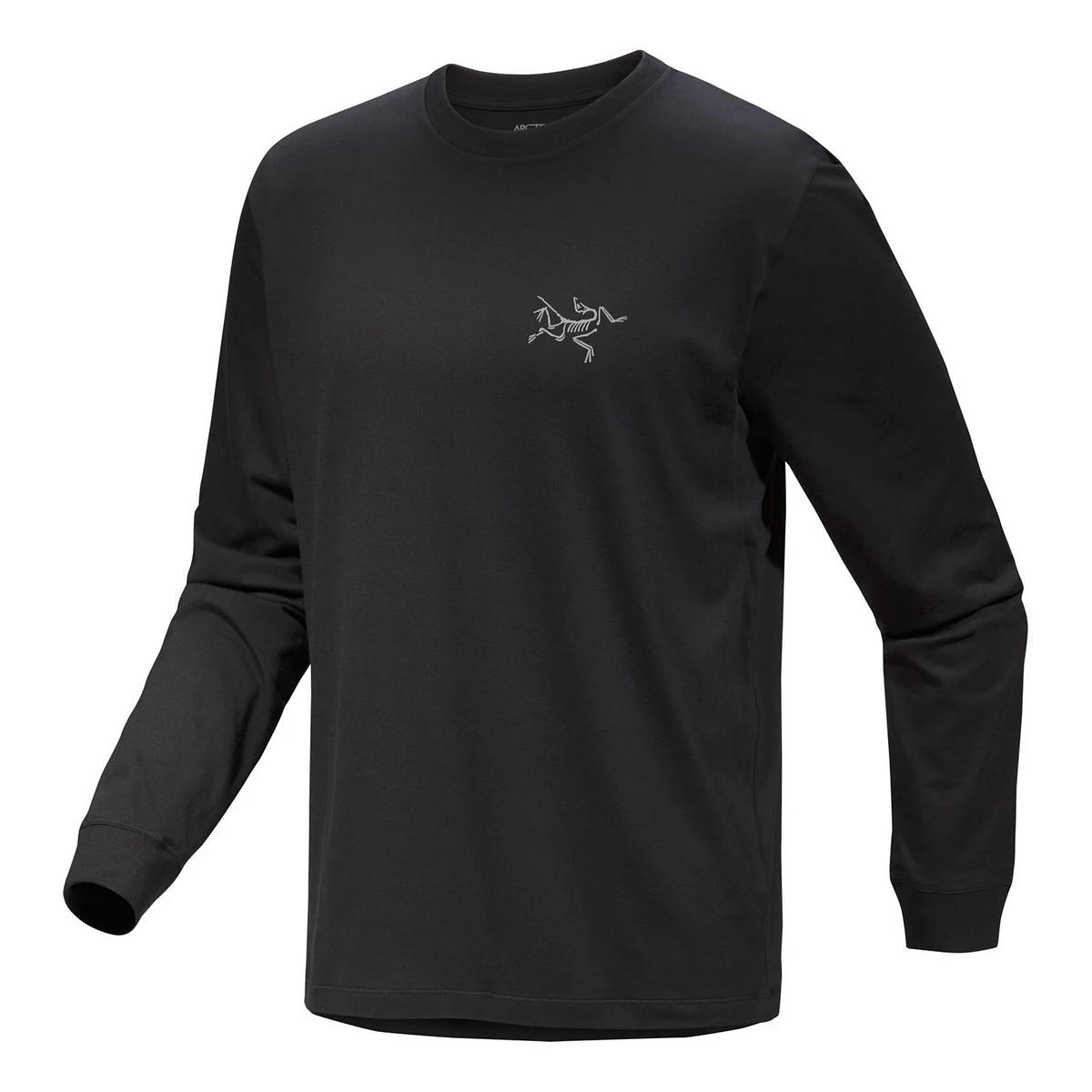 T-shirt à manches longues en coton Kragg SL « Noir »