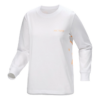 T-shirt à manches longues et col rond Kragg Cotton Bird « Blanc Orange »